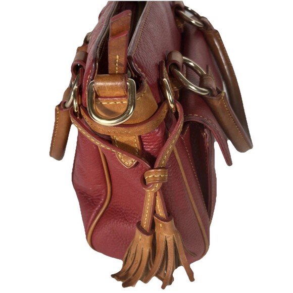 Dooney & Bourke Vintage AWL Satchel Leather Bag w/ Matching Coin Purse – Chestnu - Picture 4 of 16